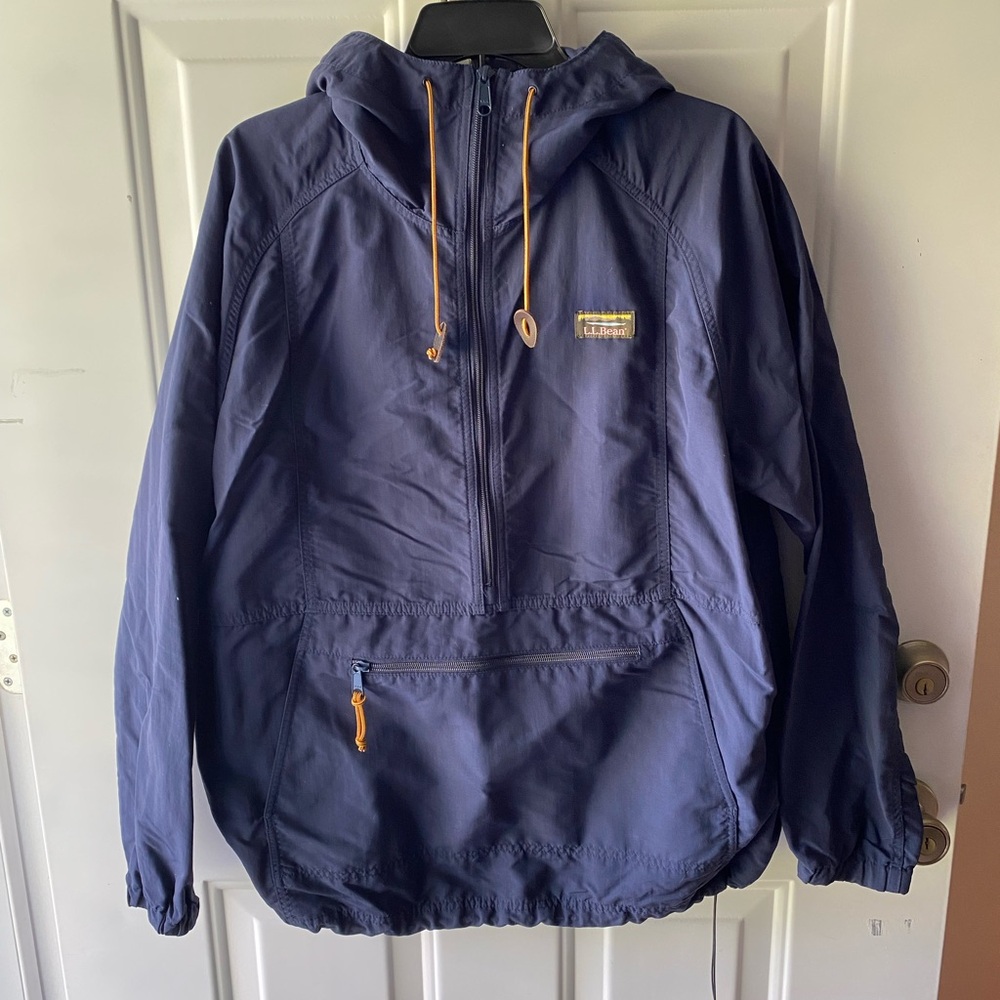 L.L. Bean Dark Blue Jacket with Yellow Accents